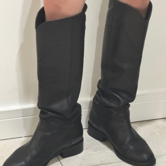 CHANEL Knee High Leather Equestrian Riding Boots - Picture 3 of 14
